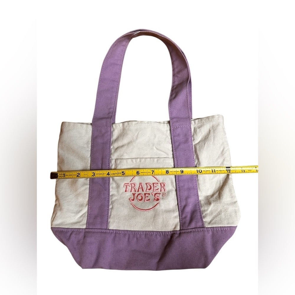 Trader Joes Pastel Purple Lavender Mini Tote Bag 2025 Edition - Picture 5 of 7